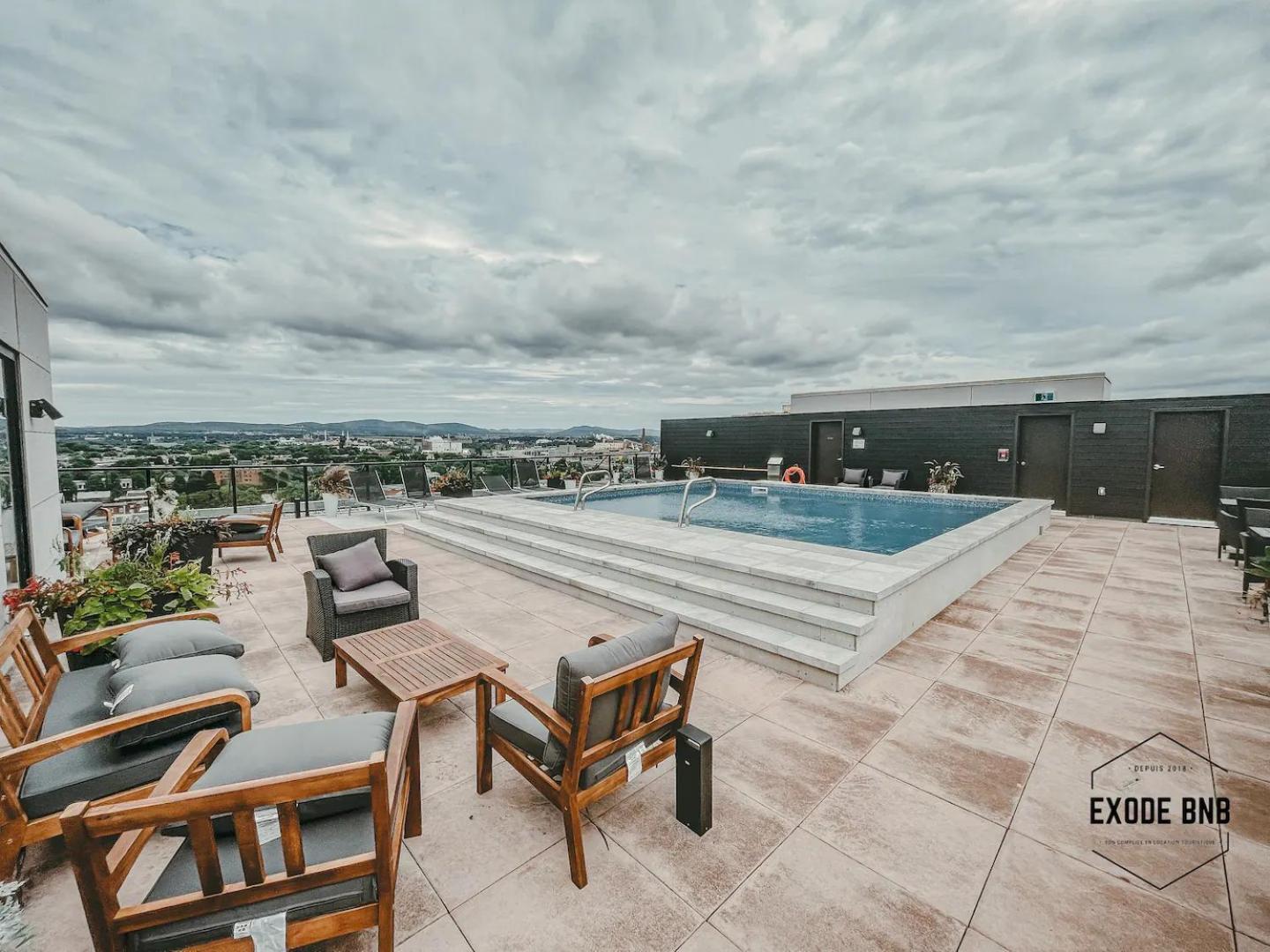 Quebec, Rustique Chic En Ville, Piscine Sur Le Toit Pour 2 A 6 Invites Eksteriør billede